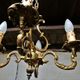 French vintage 4 branch bronze birdcage chandelier 5 arm ceiling fixture light chandelier FAL mfg