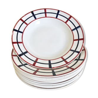 Série de 10 assiettes creuses