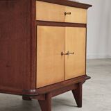 Vintage teak and marble bedside table 1960