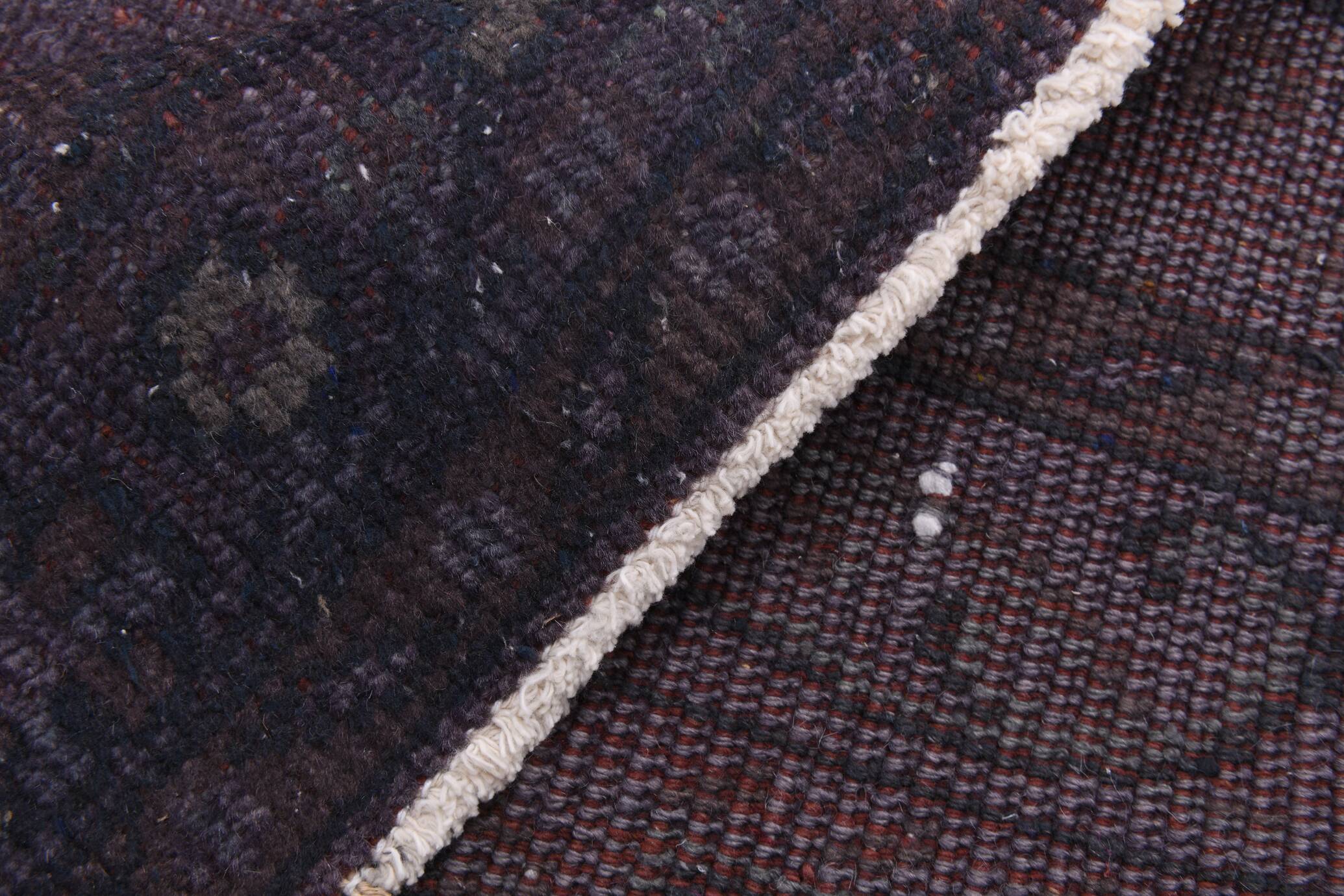 4x8 Shades Of Purple Oriental Handmade Wool Turkish Vintage Rug, 140x230Cm