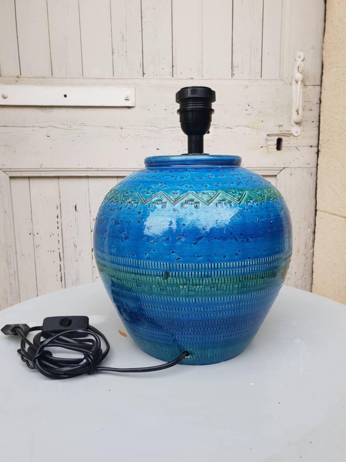 Ceramic lamp by Aldo Bondi Italy 1970