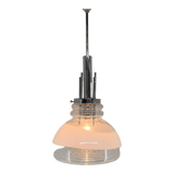 1960's Murano glass & chrome pendantby Mazzega, Italy