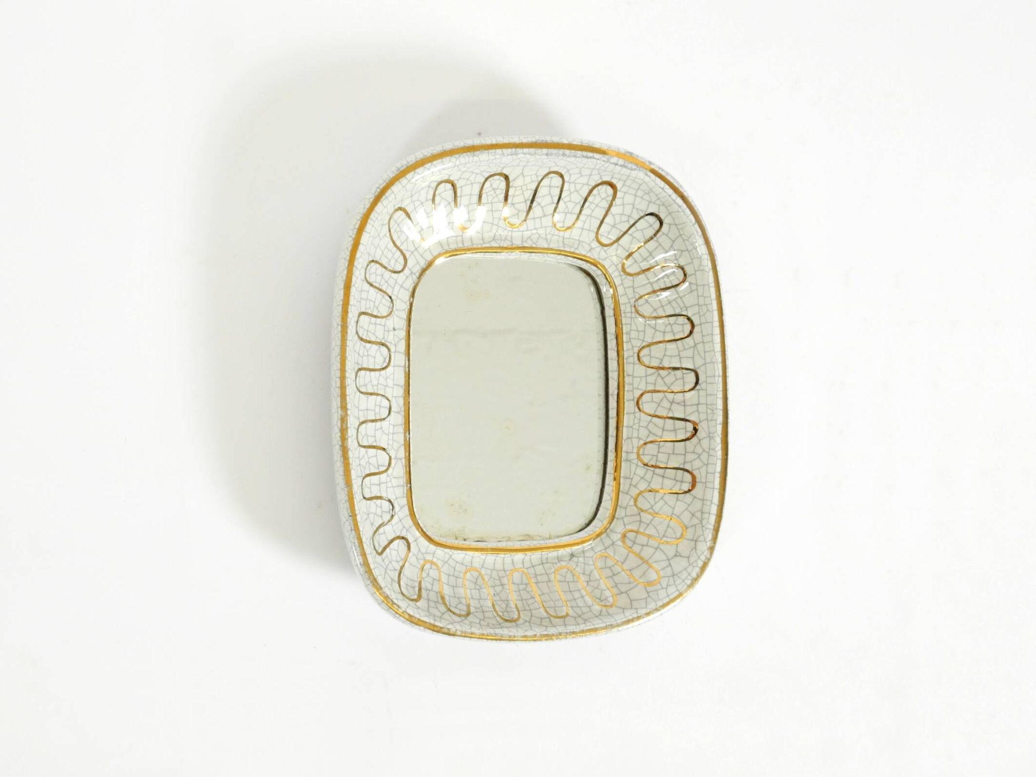 Beautiful small Art Deco ceramic mirror by Gmundner Keramik Austria, 1920