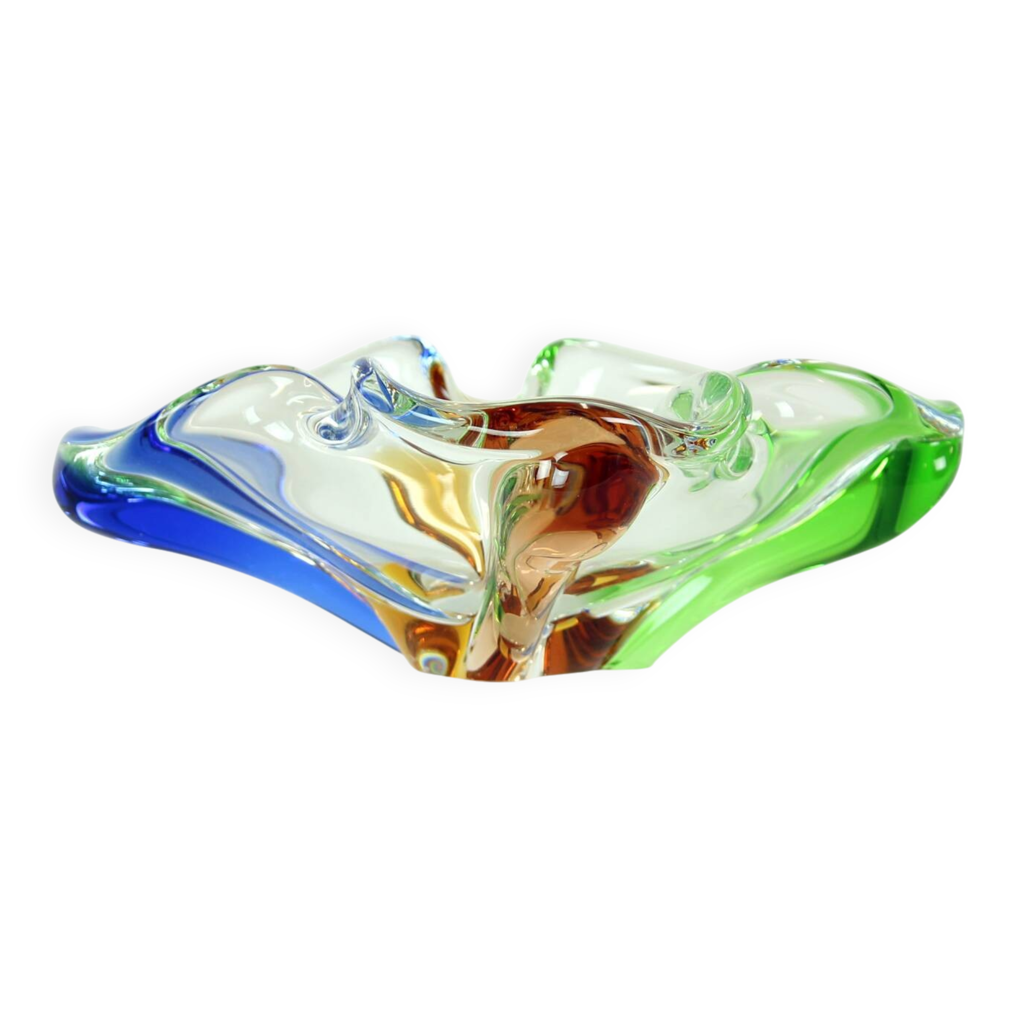 Design Art Rhapsody Collection glass bowl by Frantisek Zemek, Czechoslovakia 1960s