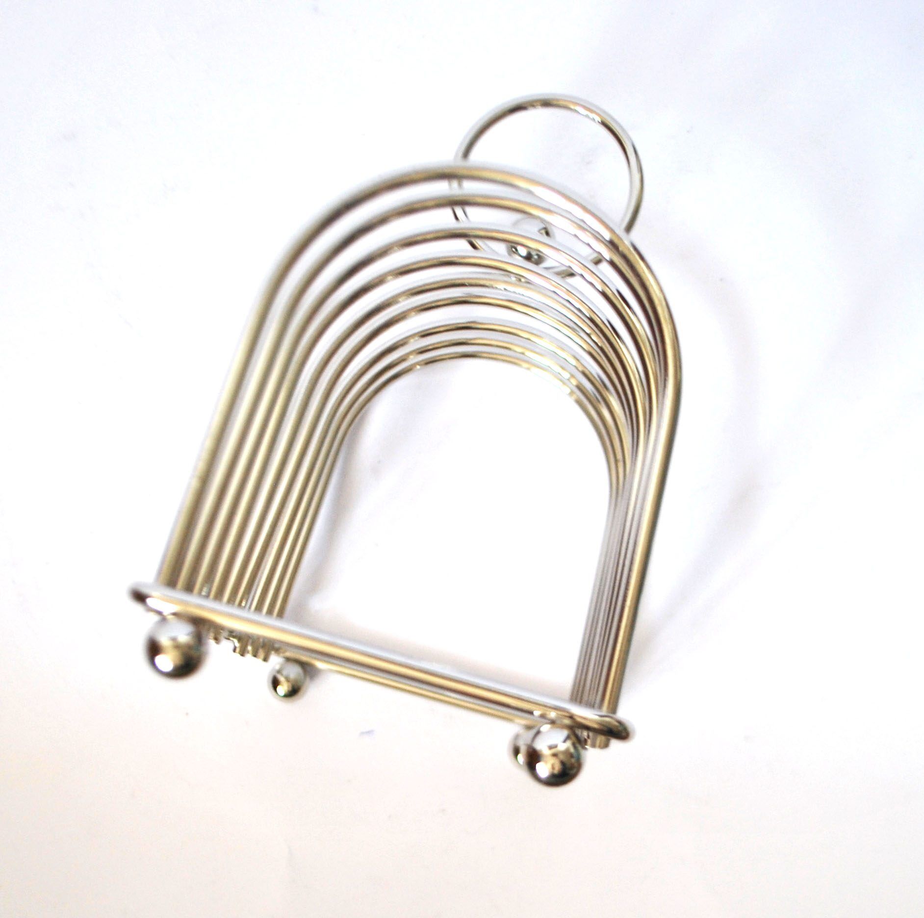 Vintage silver-plated toast rack with ball feet 1960 – Brunch Bistrot