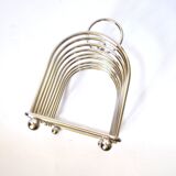 Vintage silver-plated toast rack with ball feet 1960 – Brunch Bistrot
