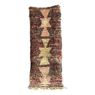 Berber carpet hallway Boucherouite 75x205 cm