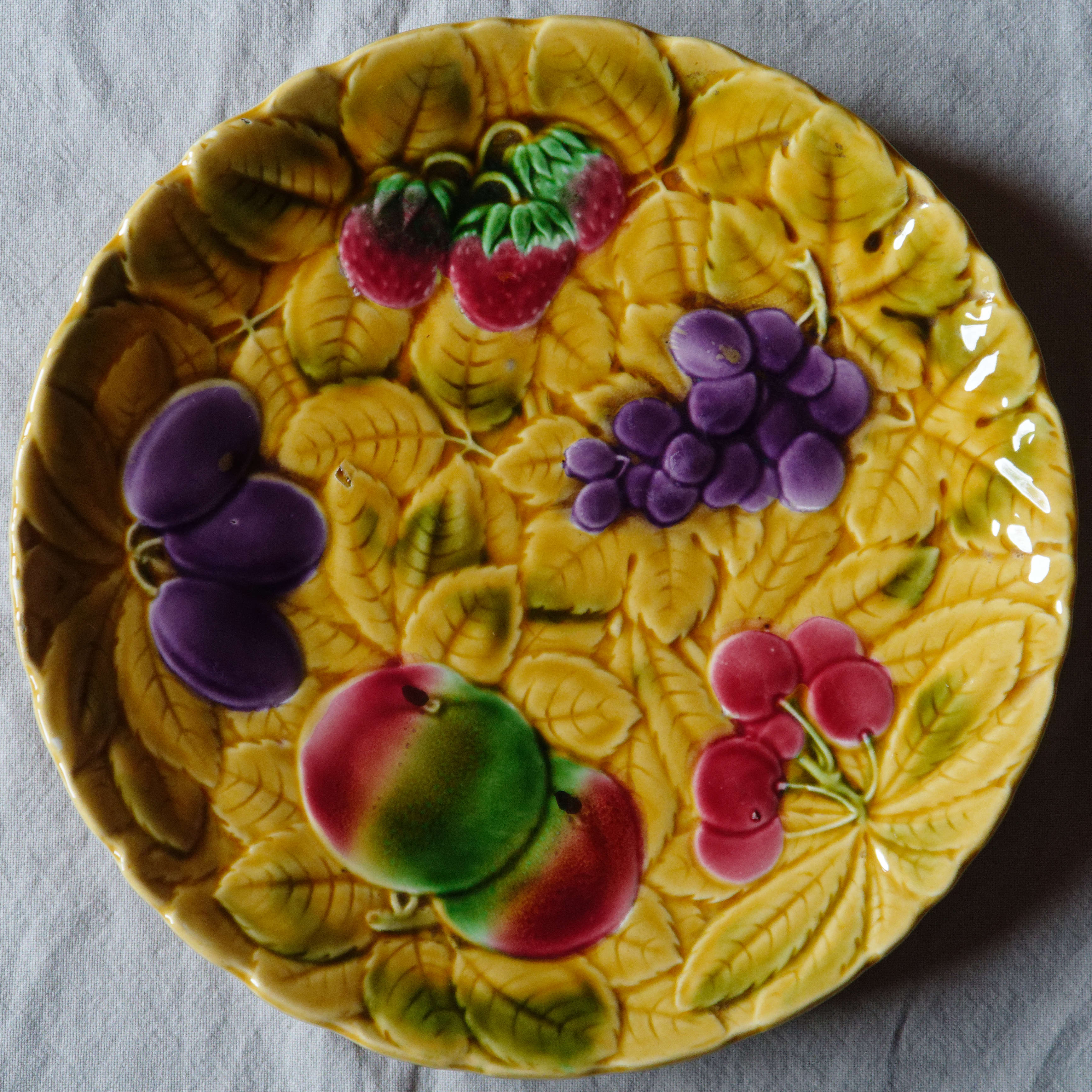 Round dish slurry of fruit Sarreguemines