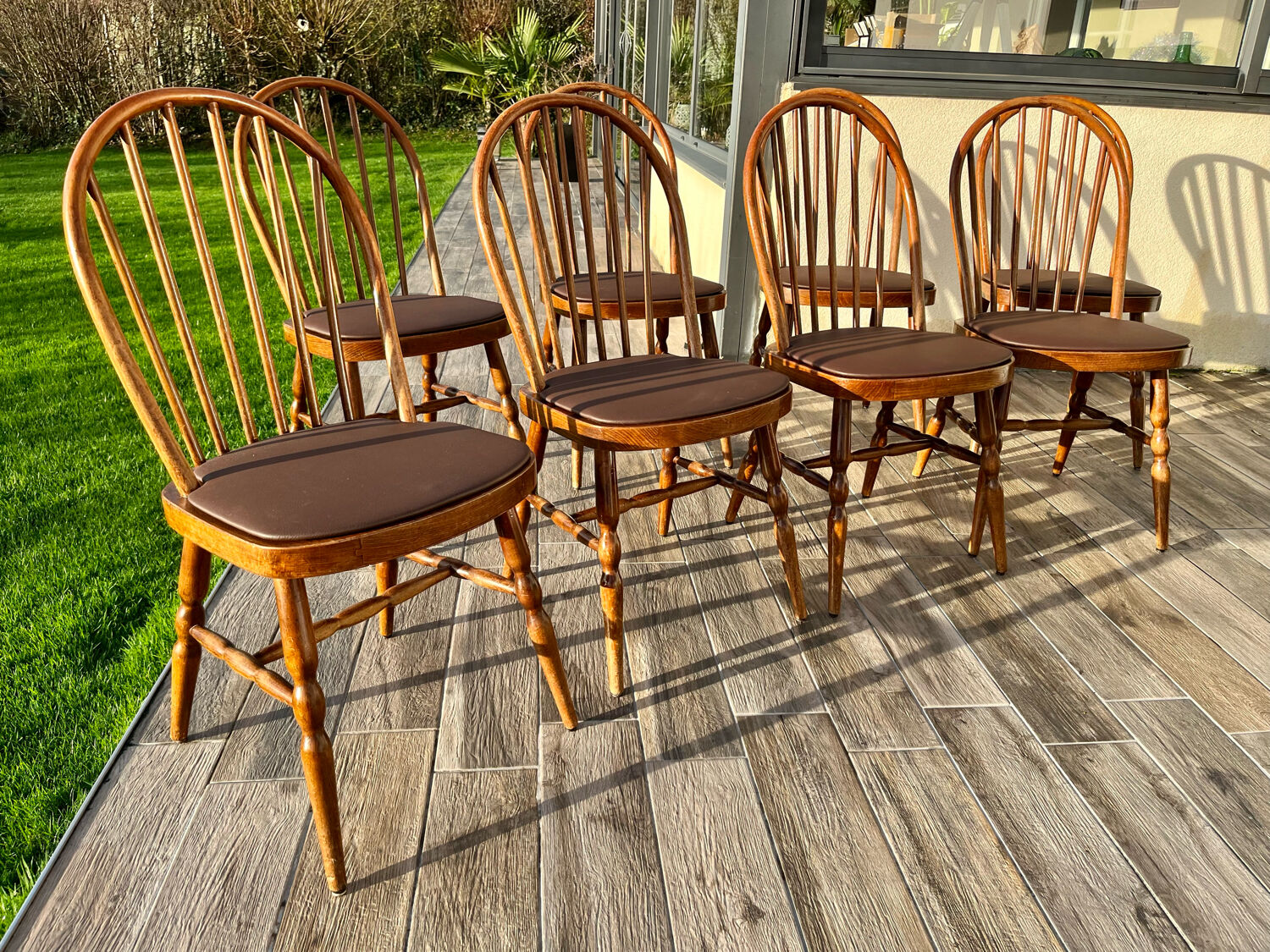 Ensemble de 8 chaises bistrot Baumann