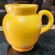 vintage ceramic water jug yellow Vallauris h10cm