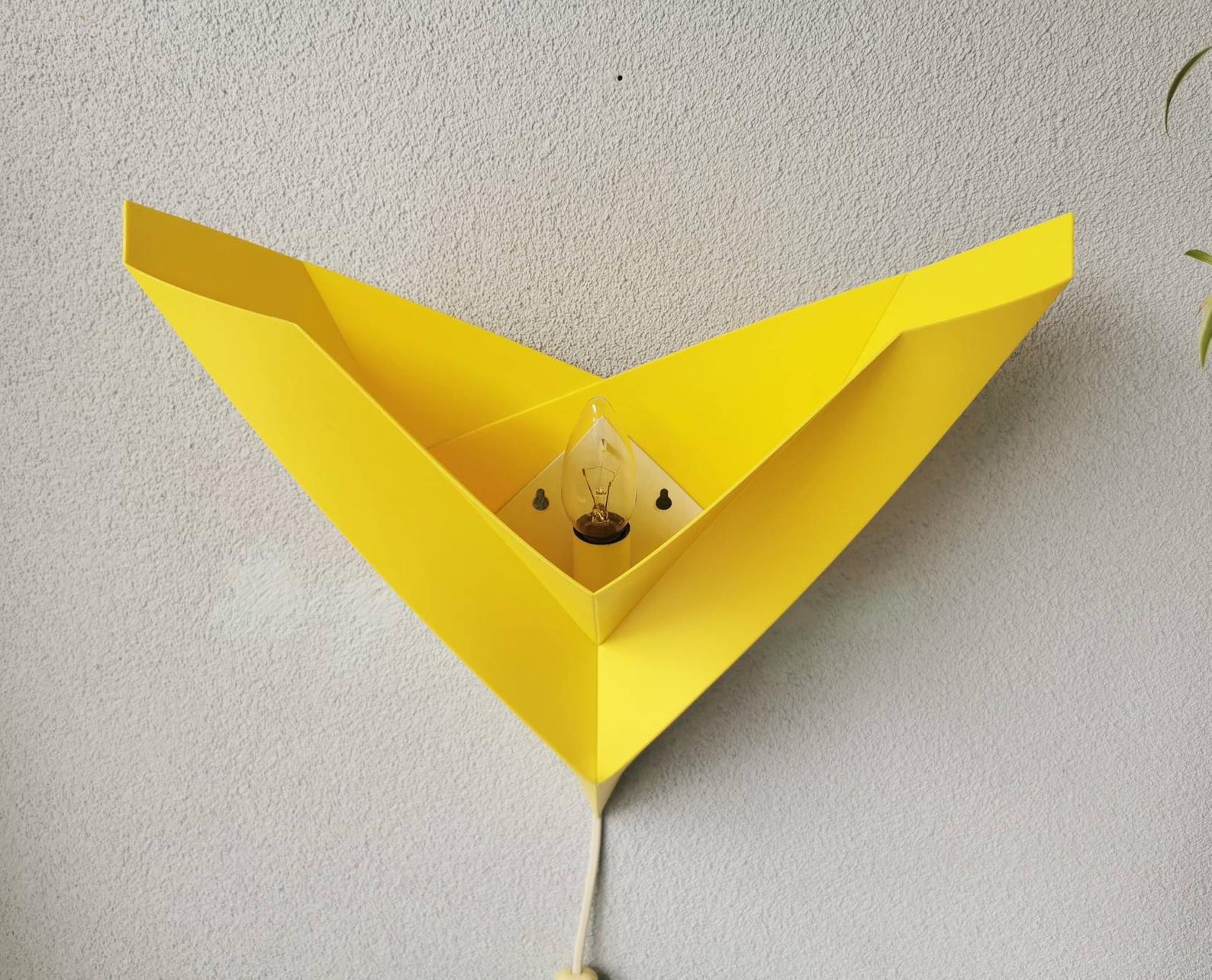 Ikea 1990 vintage yellow plastic applique