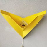 Ikea 1990 vintage yellow plastic applique