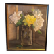 Élégante peinture originale – « Roses blanches et jaunes », signée G. Paulin