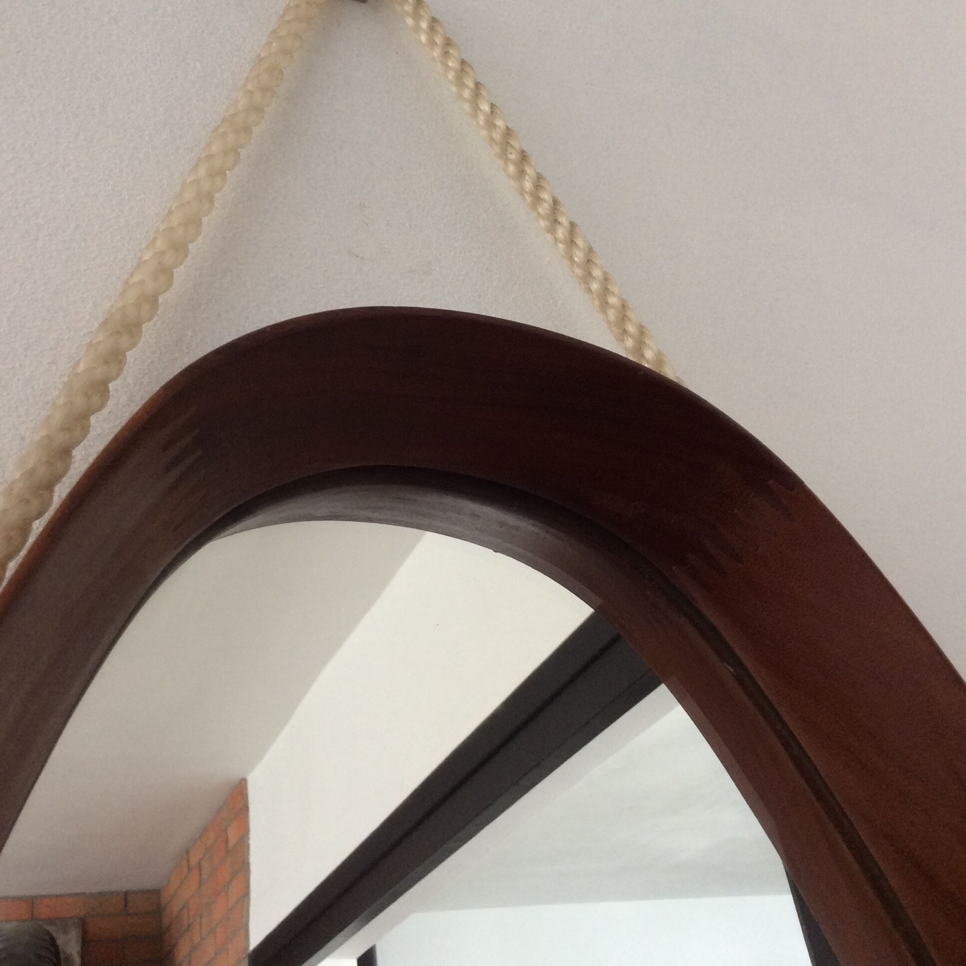 Scandinavian teak mirror from the 60s and 70s