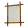 French Wooden Mirror, Faux Bamboo Chinoiserie, 57x47cm