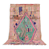 Tapis berbère vintage rose 186 x 286 cm - tapis en laine marocain fait main bohème