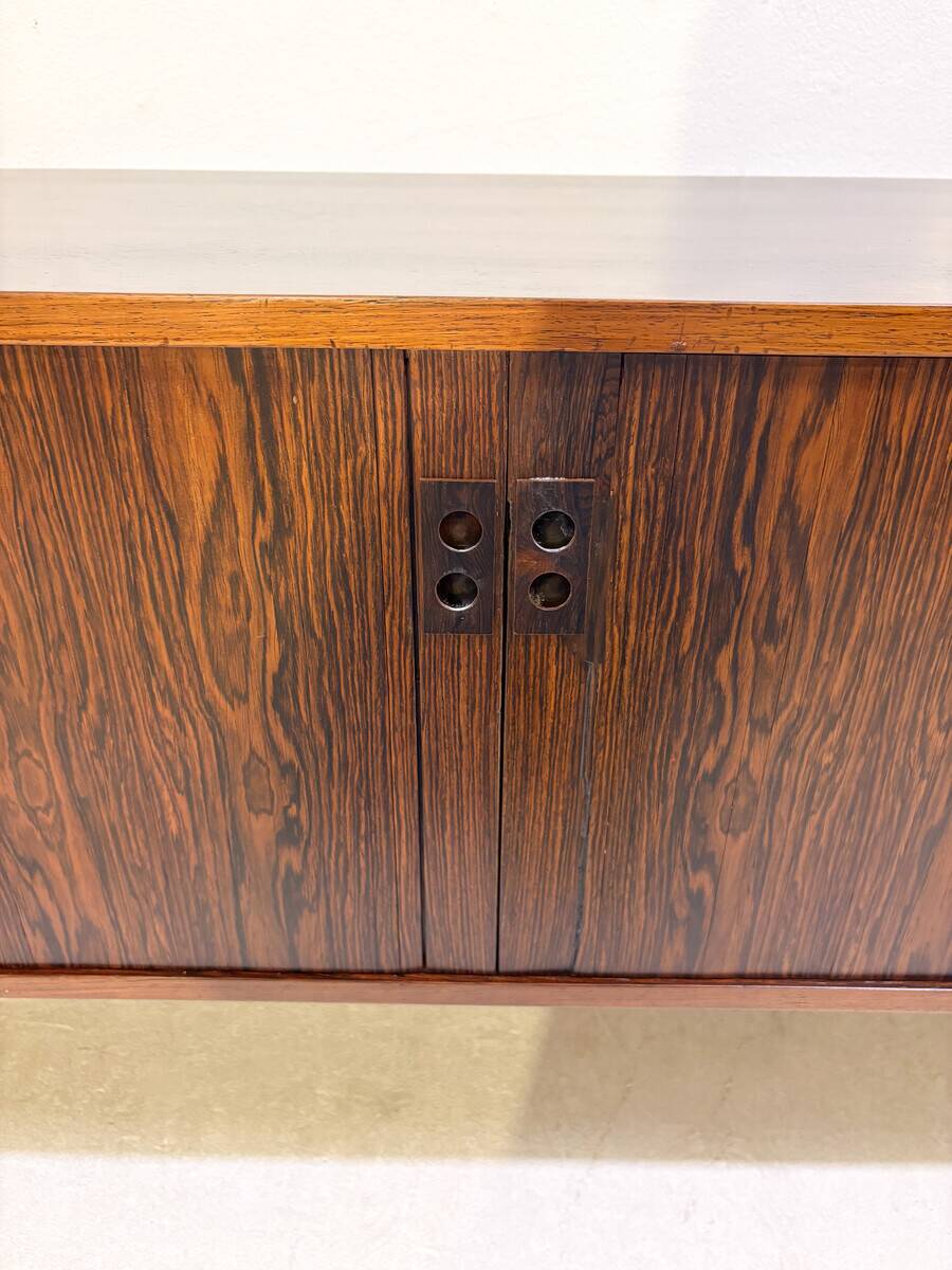 Mid-Century Modern Low Sideboard With Sliding Doors, Italy, 1960s
