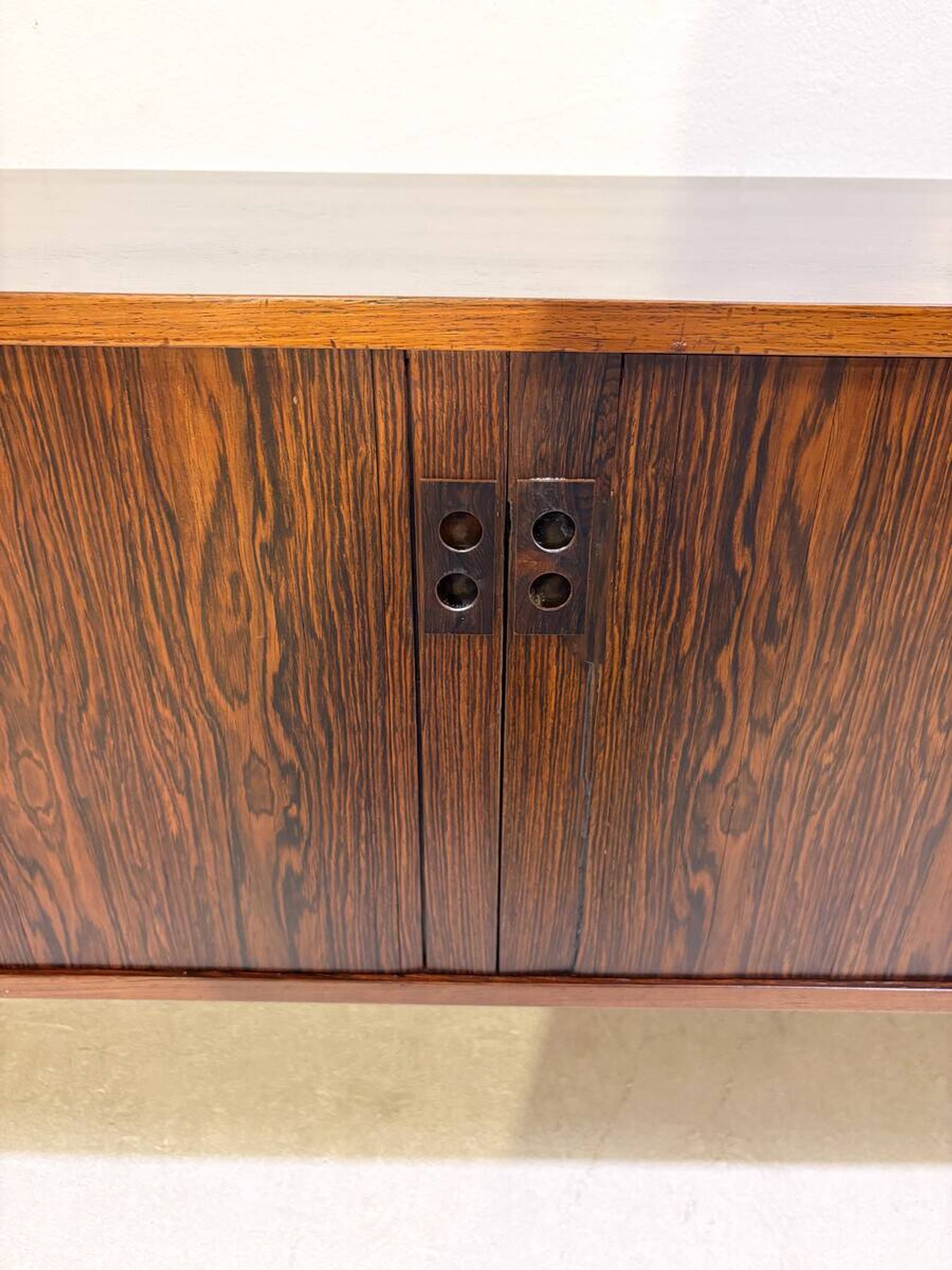 Mid-Century Modern Low Sideboard With Sliding Doors, Italy, 1960s