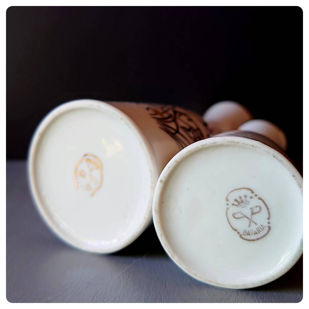 Service vintage Porzellanmalerei Leni Parbus Oberkotzau