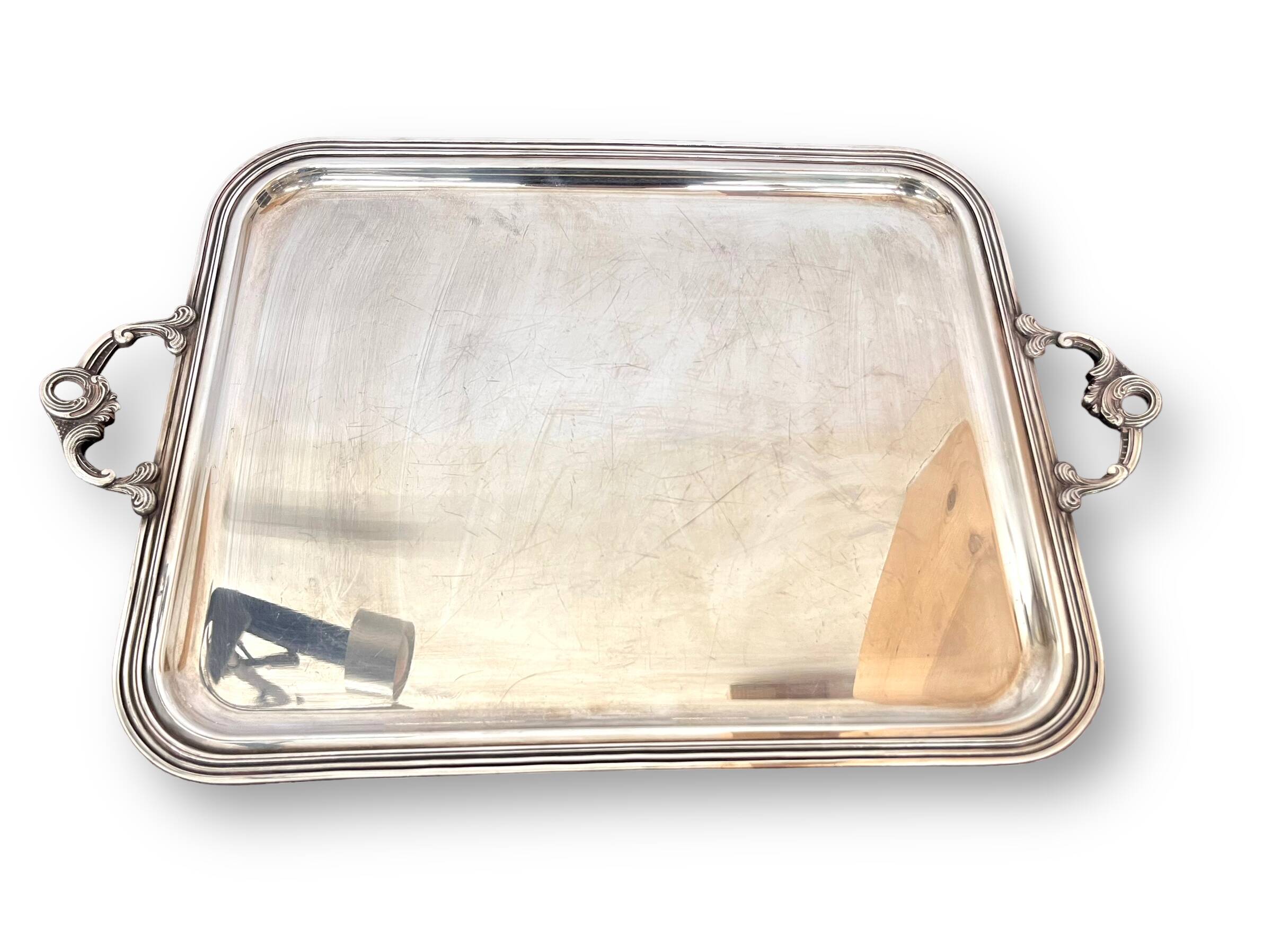 Large silver metal top