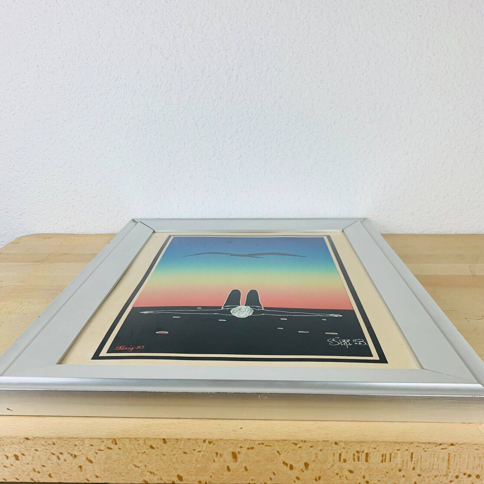 Nude silkscreen painting from the 80s