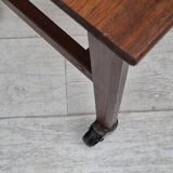 1970s, Danish side table, original very good condition, teak wood, rattan.