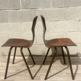 Set of 2 design and vintage chairs Eromes 60s