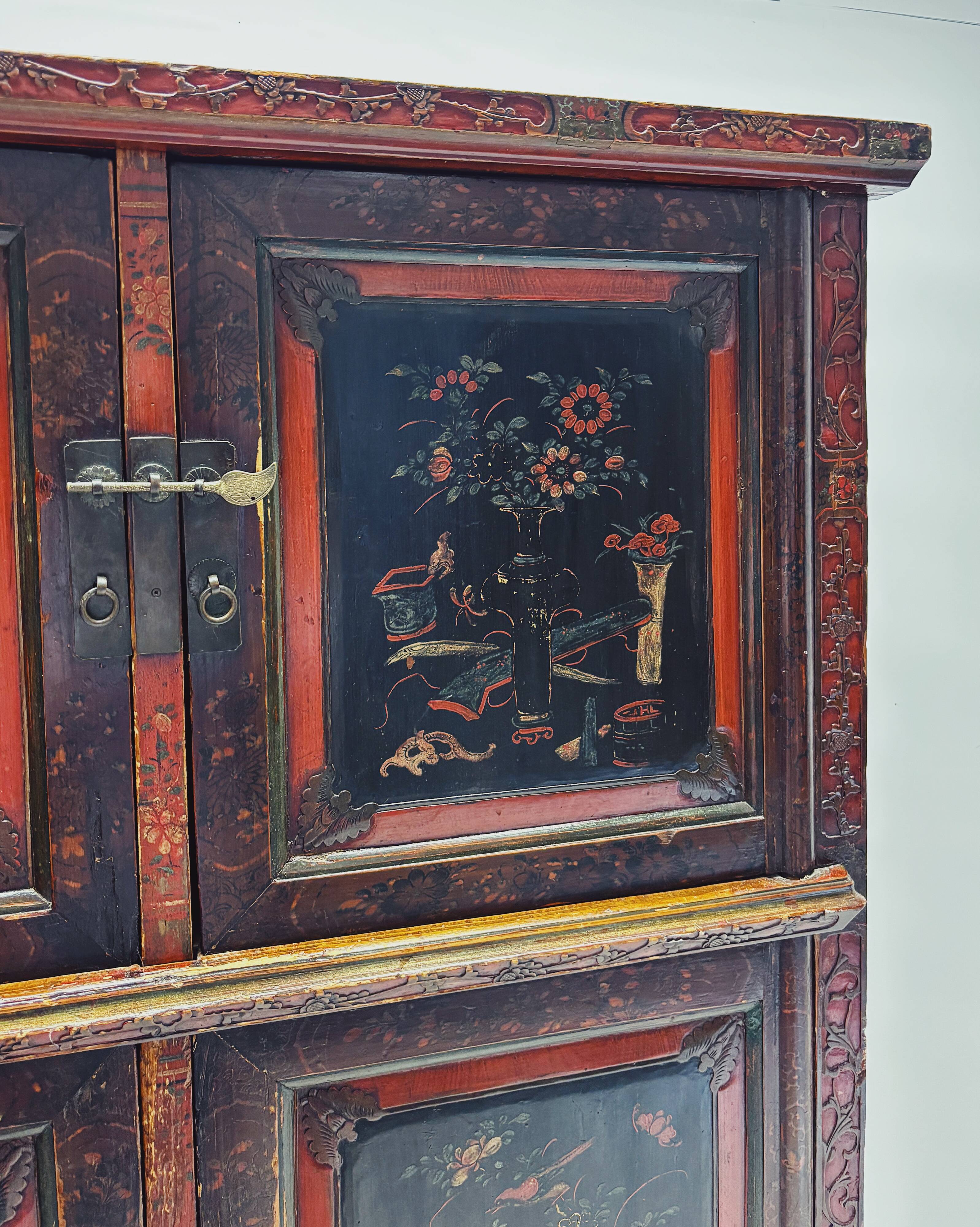 Vintage Chinese Hand-Painted Cabinet