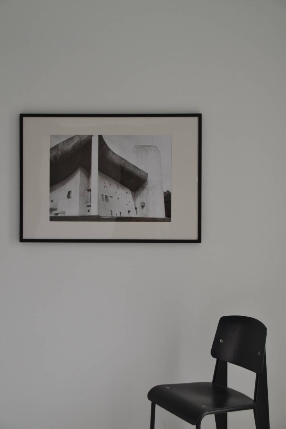 Large photograph of Ronchamp Chapel by Le Corbusier