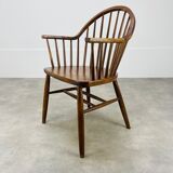 Baumann armchair with Scandinavian style bars, desk