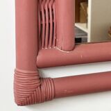 Miroir en bambou terracotta