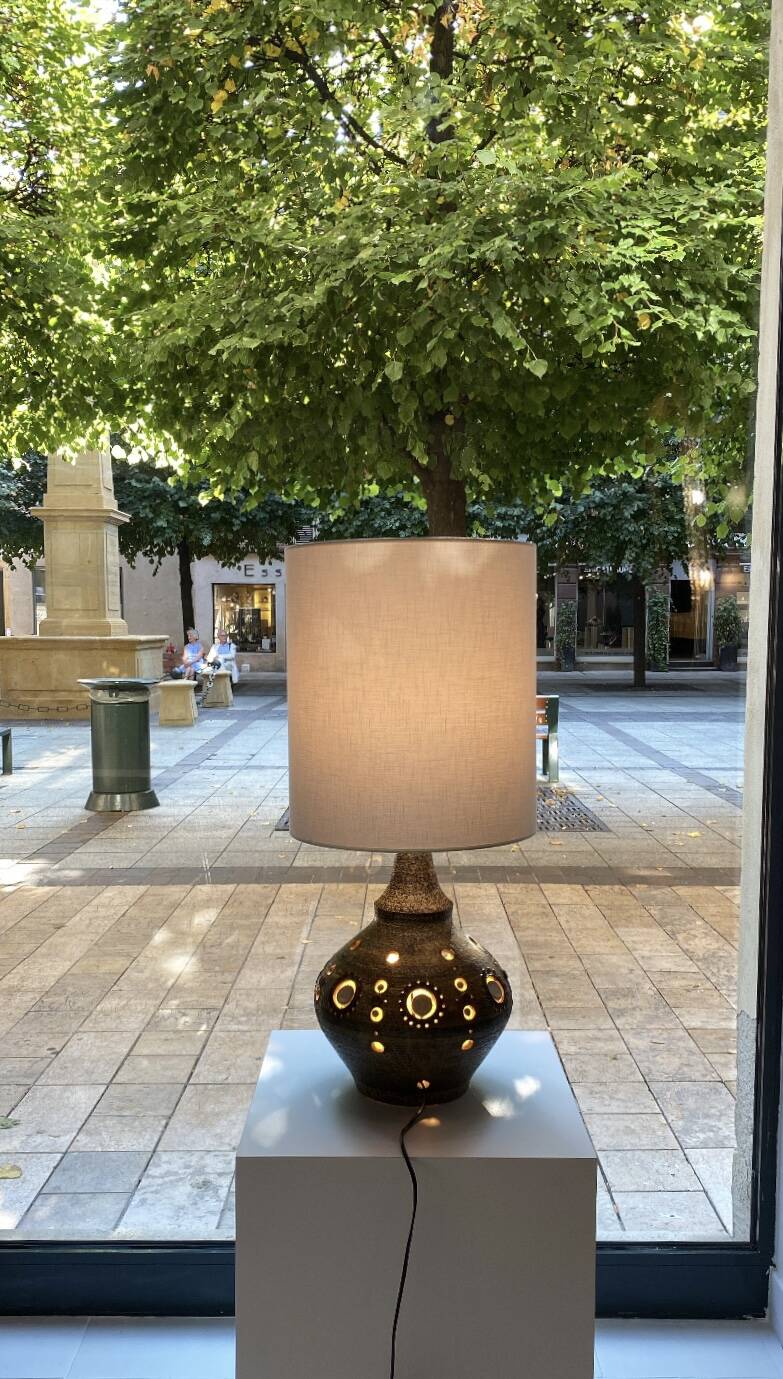 Lampe à double éclairage par le céramiste Georges Pelletier