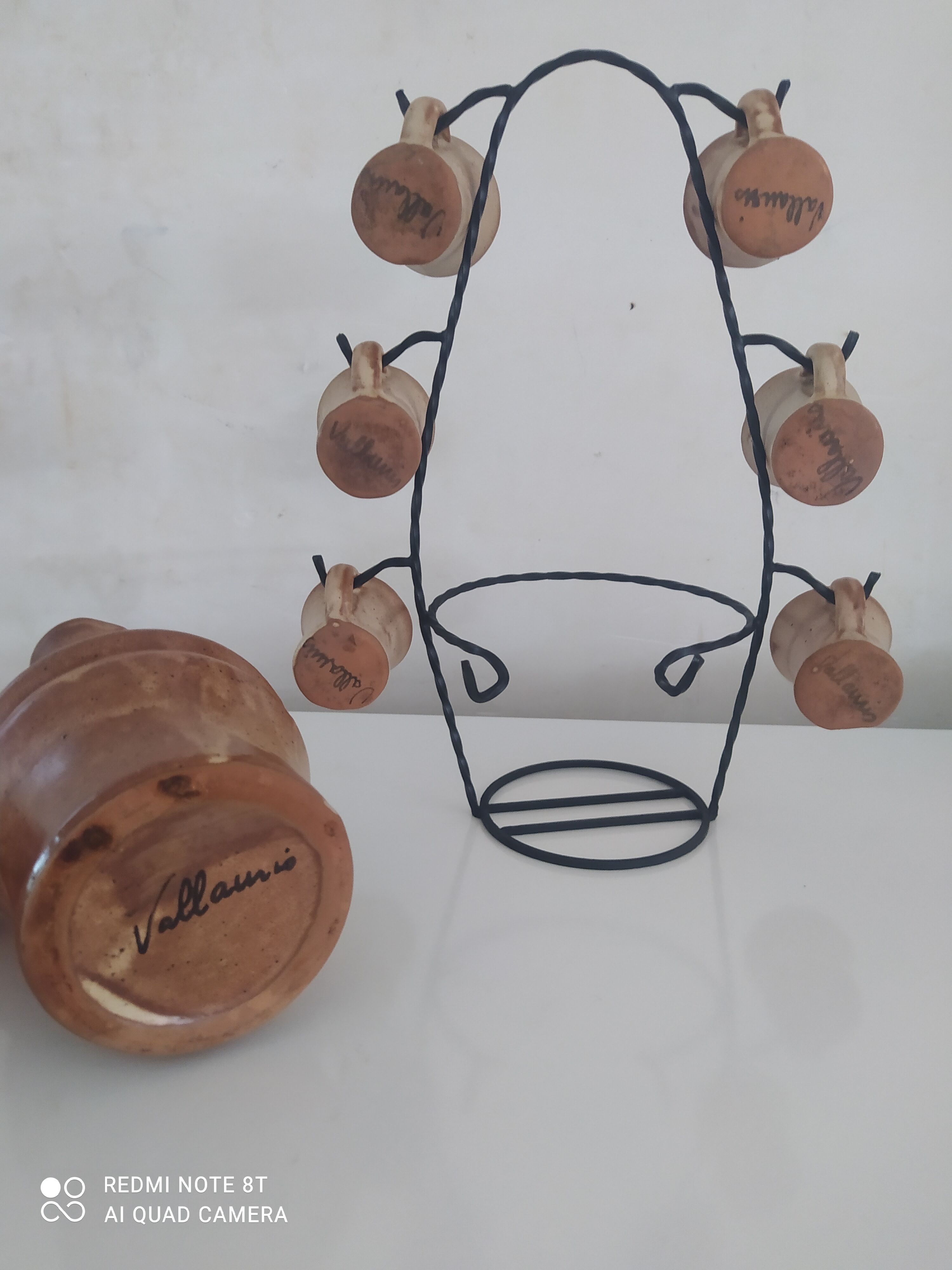 Sandstone liqueur service by Vallauris