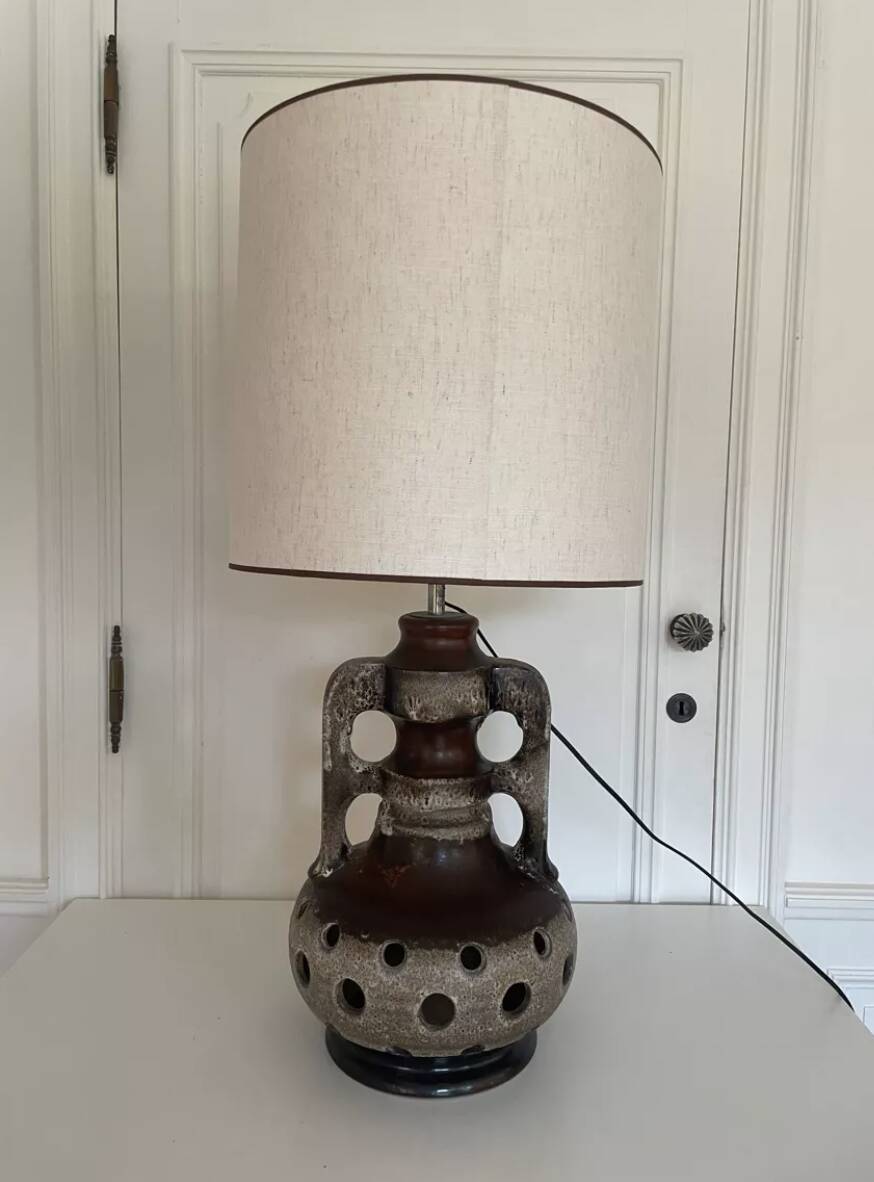 Mid-Century Modern Fat Lava Table Lamp, 1970s