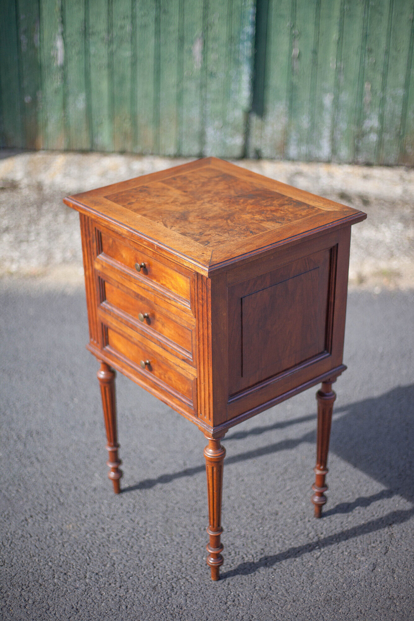 Vintage wood bedside table