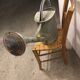 Vintage zinc watering can, copper apple