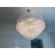 Lustre contemporain en verre de murano transparent « tronchi » dans le style venini