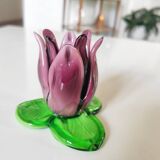 Glass paste candle holder