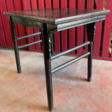Table-console haute ancienne laquée noire 19ème siècle, était utilisée comme table lecture