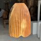 Large suspension or lampshade in organic natural teak, tubular H40 D30.