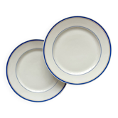 2 assiettes à dessert en porcelaine ancienne style empire 19eme siècle