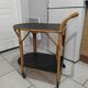 Vintage rattan serving trolley