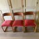 Série de 3 chaises traîneau Baumann