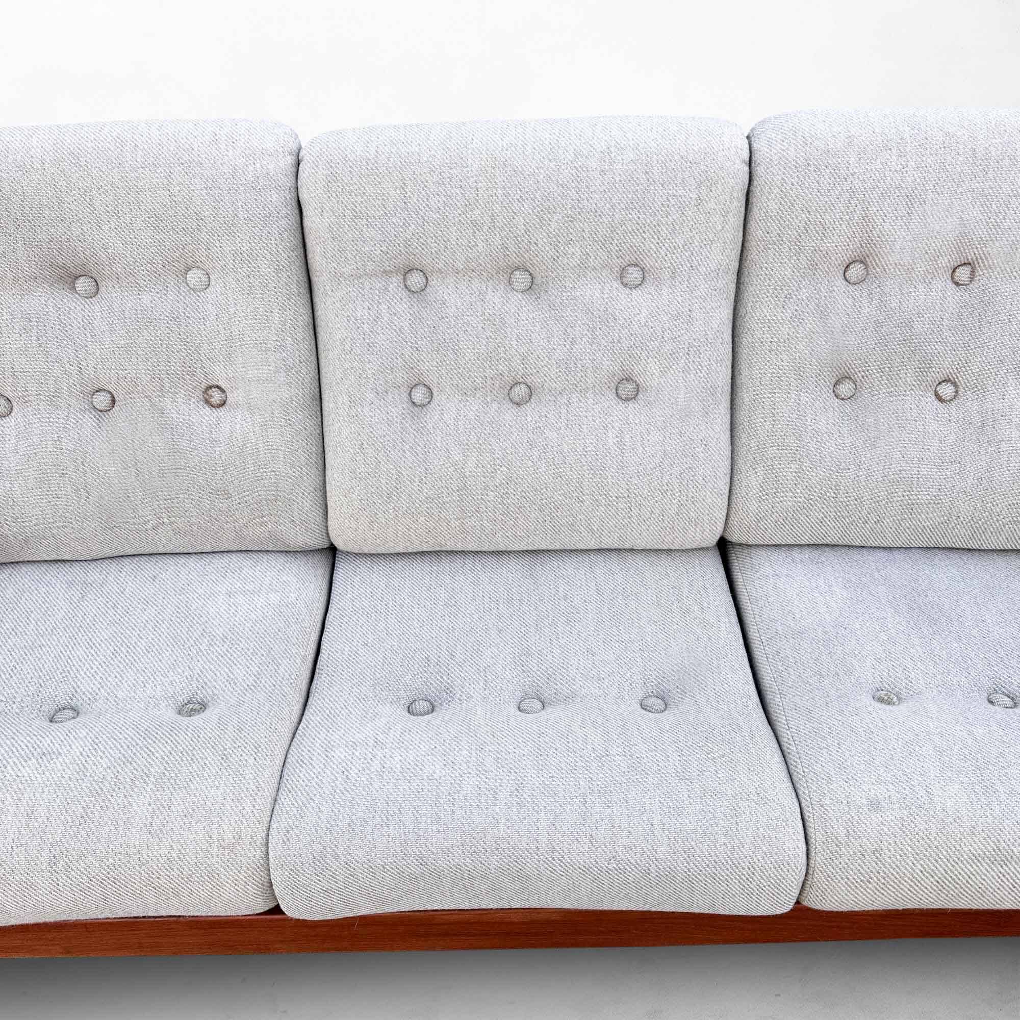 Mid-Century Danish Vintage 3-Seater Sofa in Teak, Denmark, 1960s