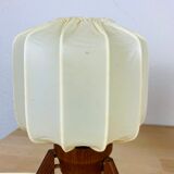Pair of Scandinavian tripod lamps in teak 60s UFO