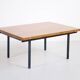 Table transformable teck et acier années 50' fabrication française