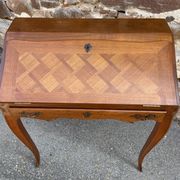 Bureau de pente scriban Dos d’Âne style Louis XV merisier 1970
