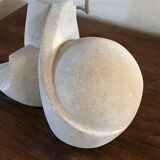Carved stone lamp