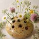 Petit pique-fleurs vintage en grès moucheté