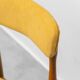 Pair of vintage chairs in wood and yellow fabric, 1960s modernism